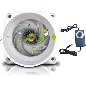 Inline Duct Fan 2 Inch 50mm Ventilation Exhaust Booster 62 CFM Quiet Fan Filter Duct Kit 6W 12V Intake Fume Extractor Blower for Attic Kitchen Grow Tent (2 inch/50mm, Adjustable Speed)