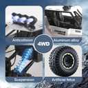 Jiakora Remote Control Car 1:12 Off Road Truck, Metal Shell LED Headlights Offroad Monster RC Truck, RC Cars Toys for Boys 4-7 8-12 Year Old Kids, Gifts for Kids, Large