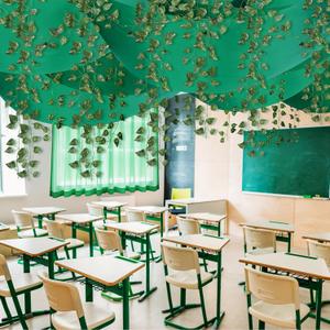 VioraWhite 13 Pcs Jungle Classroom Decor 12x2 Ft Light Cover Ivy Greenery