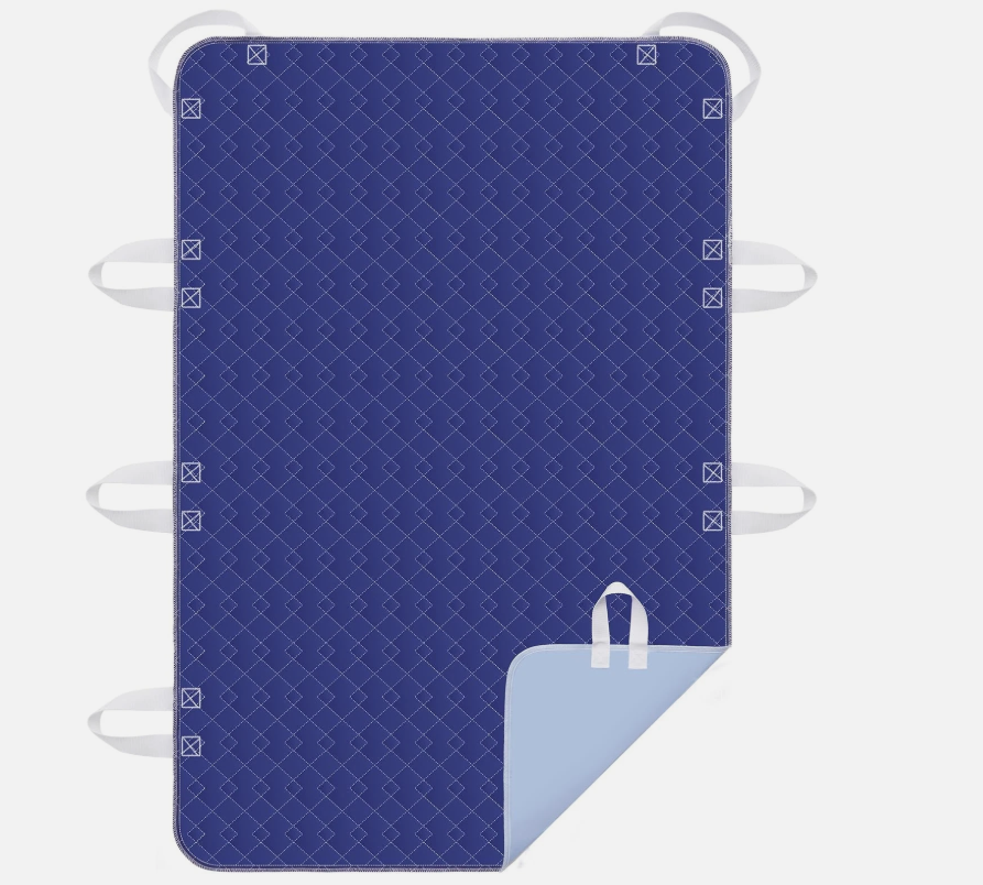 CUFOTPLS Positioning Bed Pads with 8 Handles for Elderly & Patients 34 x 52 Washable Reusable Incontinence & Repositioning Transfer Aid, Smart Sheet & NonSlip Bed Pads