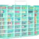 FULLCASE Case Compatible with 5 Surprise for Mini Brands Toys Series 1-4 Mystery Capsule Storage, for Mini Mart Collection Organizer for Collectibles(Case Only) (Green)