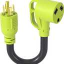 4 Prong 30 Amp RV Generator Adapter Cord,NEMA L14-30P Twist Lock Male Plug to NEMA TT-30R Female,Outdoor Ower Equipment Suitable for RV Trailer Camper,STW 10 AWG,ETL Listed (12 Inch)