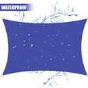 Neween Waterproof Sun Shade Sail Rectangle UV Block Canopy for Outdoor Patio and Garden, Yard Activities (10'x16', Blue)