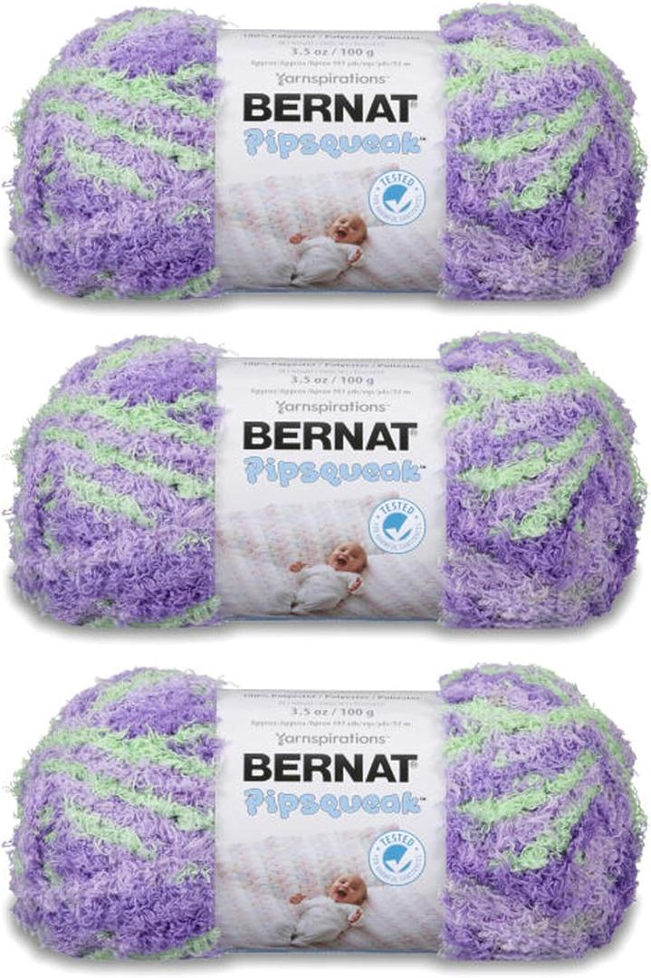 Bernat Pipsqueak Pixie Pow Yarn - 3 Pack of 100g/3.5oz - Polyester - 5 Bulky - 101 Yards - Knitting/Crochet