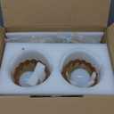 Vintage Battery Operated Wall Sconce with Amber Tulip Glass Lampshade 5000 mAh Rechargeable Battery Powered Wall Light with Remote Control for Bedside Bedroom Doorway, Set of 2