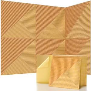 6 Pack Peel and Stick Acoustic Wall Panels, 72"×48 Coverage
