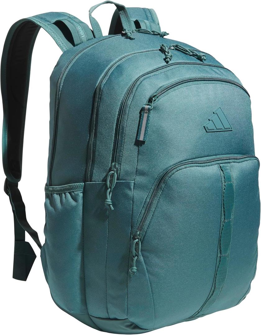 adidas Prime Backpack for Work, Travel Bag for Women and Men with Padded Compartment for Laptop (One Size, Preloved Teal Green/Black)