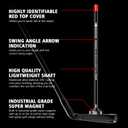 Golf Magnetic Alignment Rods,Golf Club Alignment Sticks,Magnetic Swing Training Aid Accessories Visualize Calibrate Golf Shots,hit The Target with The Right Golf Swing,Golf Gift (Black)