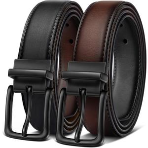 BULLIANT Men's Belt,Reversible Belt Adjustable For Gift Men 1.25-Cut For Fit-2 Sides in 1 Belt(Not 2) (Black/Deep Brown7803)