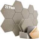 22 Pack Self-Adhesive Acoustic Panels 12" X 10" X 0.4" - Sound Proof Foam Panels with High Density, Stylish Hexagonal Design, Flame Resistant, Absorb Noise and Eliminate Echoes(Camel)