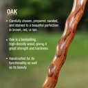 Brazos Handcrafted Wood Walking Stick, Twisted Oak, Backpacker Style Handle, for Men & Women, Made in The USA, 58 Inch