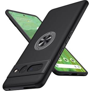 JAME for Google Pixel 7 Pro Case, Slim Fit Case with Invisible Ring Kickstand, Military Grade Drop Tested, Dual Layer Shockproof Protective Phone Case for Pixel 7 Pro 6.7", Black