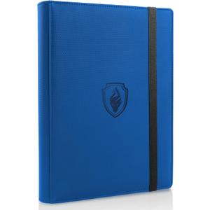 PU Cover Card Binder - 9 Pocket, Sturdy Card Collection Album, Trading Card Holder Folders for YuGiOh, MTG, TCG & Sports Cards, Royal Blue
