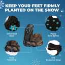 City Spikes Ice Snow Grips - Non-Slip Rubber with TPR Strap 10 Stud Spikes, Traction Crampons for Hiking Walking on Snow & Ice