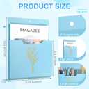 Kosiz 6 Pcs Magnetic File Holder Magnetic Wall File Organizer Paper Holder for Refrigerator Office Supplies Storage Mail Organizer Case Storage Pocket (Floral)