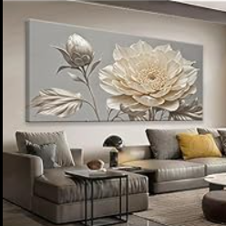 QSQ Large Wall Art For Living Room Home Wall Decor Modern Canvas Art Wall Decor 29 X 58 Inches Modern Flower Wall Art Elegant Picture For Bedroom Hotel Office Artwork