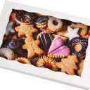 ONE MORE 15-Pack White Bakery Box12x8x2.5inch,Large Pastry Cookie Box for Donuts,Muffins with Window Lid - Auto-Pop up Paper Box Doughnut Chocolate Strawberries Treat Boxes,Pack of 15