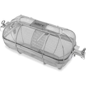 Weber Crafted Rotisserie Crisping Basket  StainlessSteel Rotisserie Basket with Removable Divider for Even Crisping