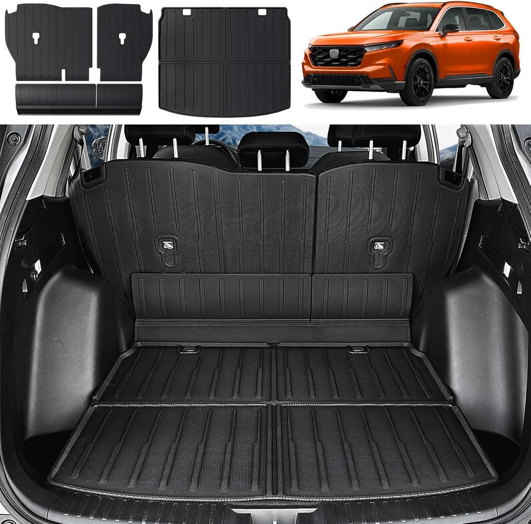Cargo Liner Seat Back Covers for Honda CRV Accessories 2025 2024 2023, All-Weather TPE Seat Back Cover and Trunk Mat, Full Protection for Cargo Area