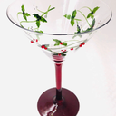 Lenox 893570 Holiday Decal 4-Piece Martini Glass Set, Christmas Dinnerware, Hosting