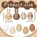 Bencailor 16 Pcs Easter Party Decorations Eggs Bunny Paper Lanterns Set Spring Easter Hanging Lantern Decor for Home Indoor Outdoor Ceiling Decor Spring Birthday Party Supplies(Brown, Khaki)