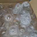 40 Pack Plastic Ribbed Wine Glasses, 14Oz Origami Disposable Wine Glasses Unbreakable Clear Plastic Cocktail Glasses Recyclable Shatterproof Reusable Wine Cups (14oz-Gold Rim 40pack)