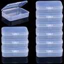 Clear Plastic Playing Card Boxes Snaps Closed Poker Gaming Playing Card Deck Cases Holder Plastic Storage Box Clear Trading Card Box Card Storage Organizer for Bank Business Card (10Pcs)