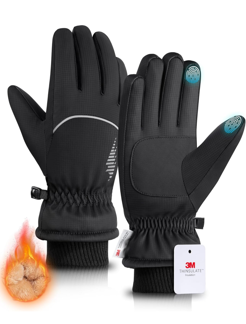 rivmount Winter Gloves Women Men, Thermal Ski Gloves for Cold Weather with Warm, Waterproof, Touchscreen for Running, Skiing M