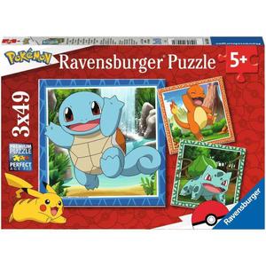 Ravensburger Classic Pokemon Jigsaw Puzzles for Kids Age 5 Years Up - 3X 49 Pieces