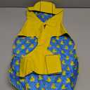 Kimee Dog Raincoat Reversible, Single Side Slicker Poncho Adjustable Waterproof Dog Rain Jacket with Leash Hole/Reflective Stripe Hooded Snowproof Windproof Clothes for Small to 3X-Large Dogs, M (Yellow)