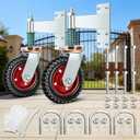 6 Inch Heavy Duty Gate Wheel, 360° Swivel Spring Loaded 600LB Capacity Gate