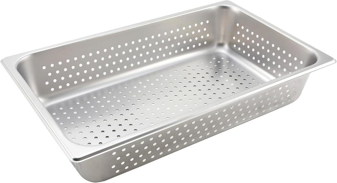 Winco Full Size Pan Perforated, 4-Inch, Medium, 4" Deep