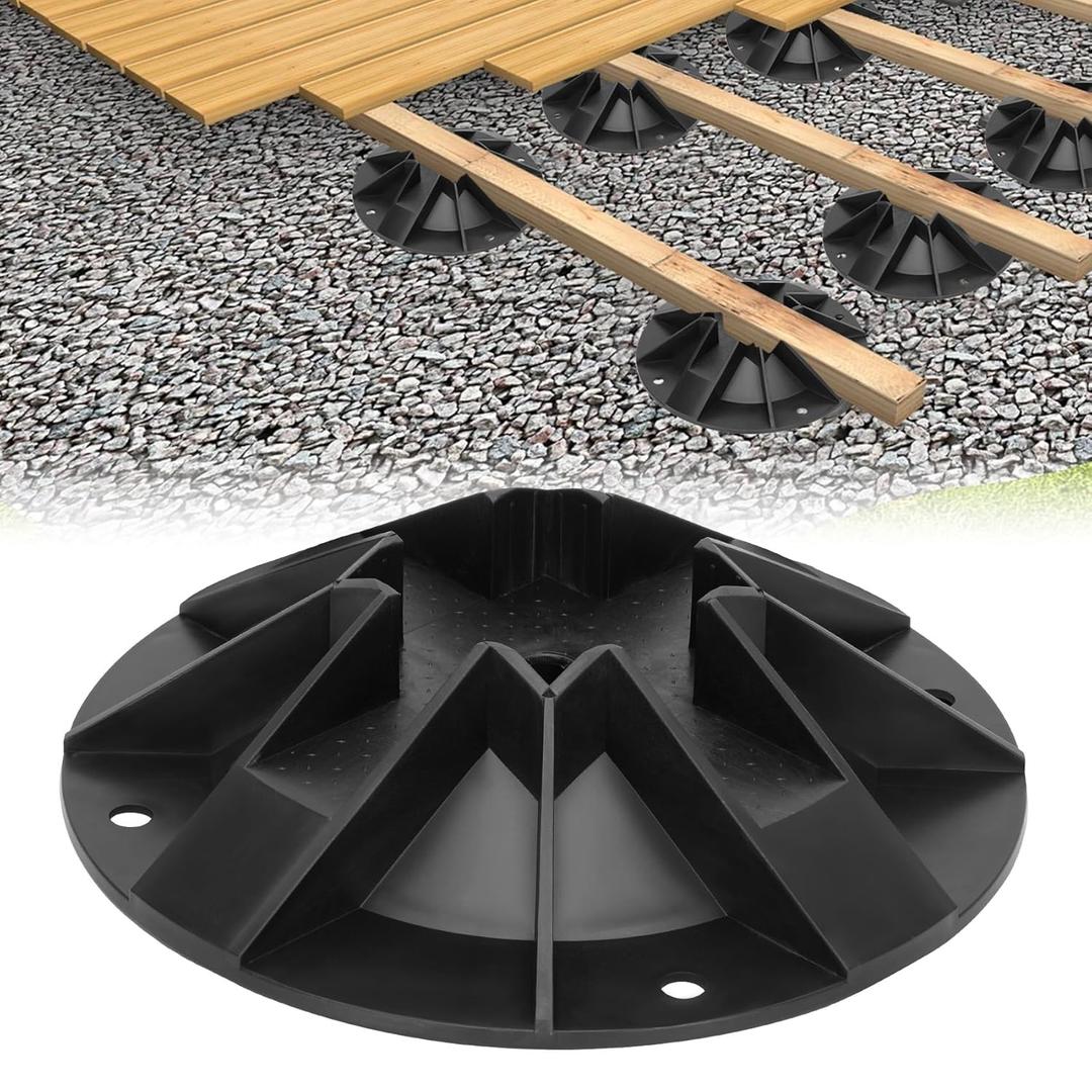 12 Pack Foundation Deck Blocks, Deck Post Foundation Accommodates 3.5 x 3.5 Inch Wood Posts and 1.5 Inch Wide Beams, Deck Blocks for Decks, Sheds, Floating Docks