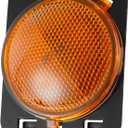 Amber Yellow Front Fender Side Marker Light Assembly Amber Lens Compatible with Jeep Compatible with Wrangler, Comes w/Halogen Lamp Bulb, Left