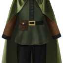 ReliBeauty Kids Archer Costume Boys Girls Hunter Costume with Cape,Green (12/160)