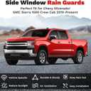 Canvcle Window Visors Rain Guards for Chevrolet Chevy Silverado/GMC Sierra 1500 Crew Cab 2019-2025 2026 Accessories, Outside-Mount Tape-On Side Window Wind Deflectors Vent Visors Shades Rainproof