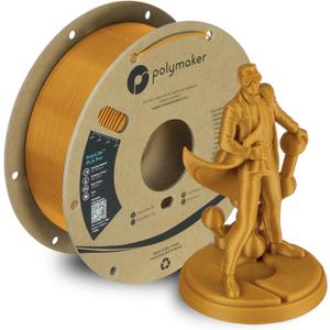 Polymaker PLA PRO Filament 1.75mm 1kg, Tough & High Rigidity Metallic Gold 3D Printing Filament, PolyLite PLA PRO 3D Printer Filament 1.75mm, Print with Most 3D Printers