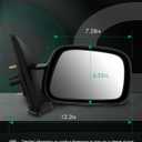 SCITOO Door Mirrors, fit for Exterior Accessories Mirrors fit 2003-2008 for Corolla with Power Controlling Non-telesccoping Non-Folding Features (Passenger Side), Polished Finish