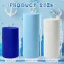 Tigeen 3 Pcs Cylinder Pedestal Stand Covers for Party Cylinder Pedestal Covers Decoration Elastic Pillars Plinth Display Cover for Birthday Wedding Baby Shower Table Decor(Classic,Blue and White)