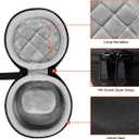 Travel Watch Case - Durable 50mm Single Watch Storage Box for Men & Women, Crushproof & Spillproof, Black