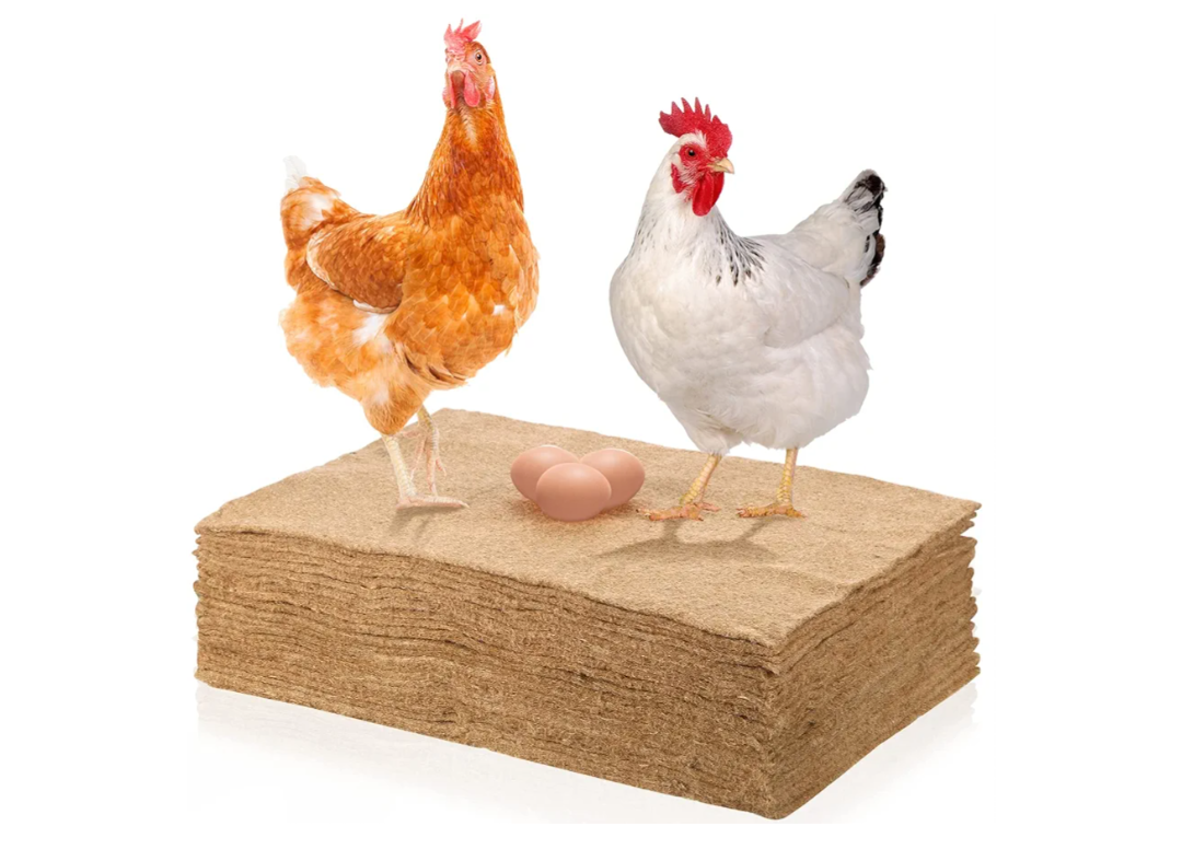 24 Packs 14 x 20 Inch Chicken Nest Pads Reusable Hens Nest Bedding Mats Animal Pet Pad Liner Plant Hemp Felt for Planter Flower Basket Liner No Slip Ice and Snow Carpet Mats Jute Fiber Needled Felt