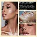 8 Colors Highlighter Makeup Palette, Glitter Eyeshadow Palette Facial Contour Brightening Blush Makeup Shimmer Glitter Highlighter Bronzer Palette Highlighters Cosmetics