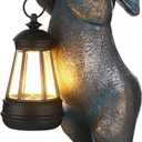 OMISTAR Garden Statues Rabbit with Solar Lantern, Cordless Bunny Figurines Lantern, Outdoor Decor for Yard, Patio, Lawn, Housewarming Gifts