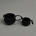 2 PCS Halloween Mini Candy Kettles Novelty Cauldron Kettles Cups