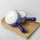 Selamica Ceramic Soup Crocks With Handles, 15 OZ French Onion Soup Bowls, Oven Safe Soup Bowls For Cereal, Stew, Chilli, Pot Pies, Baking, Microwave Dishwasher Safe, Set of 4, Vintage Blue