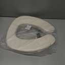 Soft Padded Toilet Seat Cushion with 2-Inch High-Density Foam & Waterproof PU Fabric, U-Shape Padded Toilet Cushion - Secure Hook & Loop Tape, Fits Standard/Elongated Toilets (Beige)