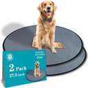 Washable Pee Pads for Dog, 2 Pack, 27.5 Inch Round, Reusable Puppy Pads with Quick Dry, Anti-Slip for Dogs, Cats & Whelping (Gray)