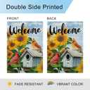 DLZDN Welcome Sunflower Cardinal Garden Flag 1218 Inch Double Side Vertical Burlap Farmhouse Yard Flag Spring Summer Seasonal Outdoor House Decoration