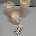 Rechargeable Flameless Candle, LED Flickering Candles Tea Lights Pillar Candles Sets with Adjustable Brightness and Timing Remote, Battery Operated Acrylic USB Candles (Pack of 3)