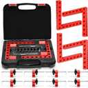 Corner Clamp for Woodworking, 4-Pack 90 Degree Right Angle Clamp with Storage Box, 5.5" x 5.5" Aluminum Alloy Precision Positioning Clamping Squares for Picture Frames, Boxes, Cabinet, Drawer